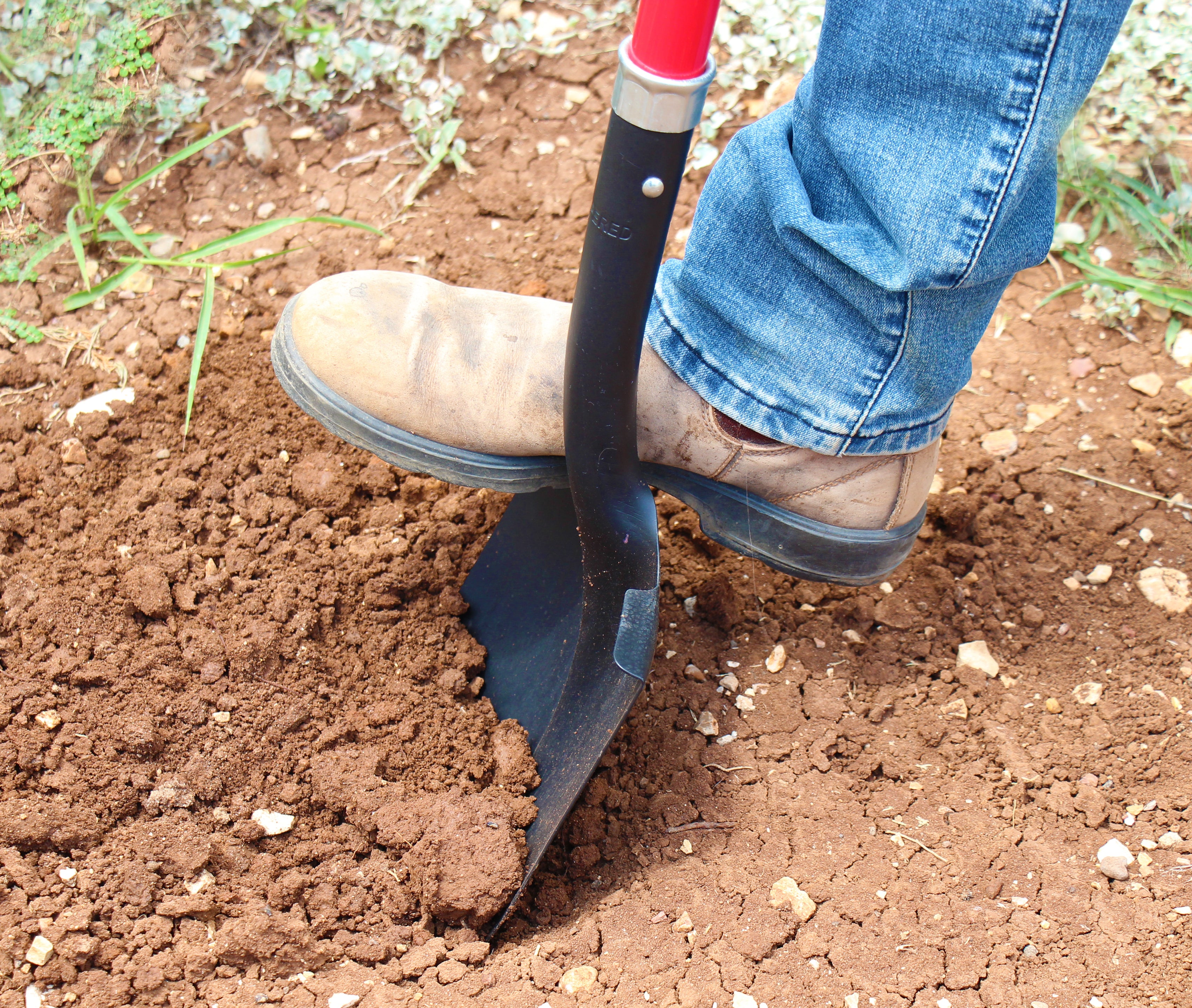 TABOR TOOLS J202 Digging  Shovel With Rounded Blade and Strong Straight 45" Fiberglass Handle