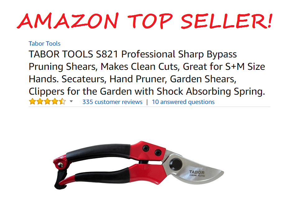 tabor tools self watering planter TABOR TOOLS S821A Bypass Pruning Shears, Makes Clean Cuts, Professional Sharp Se