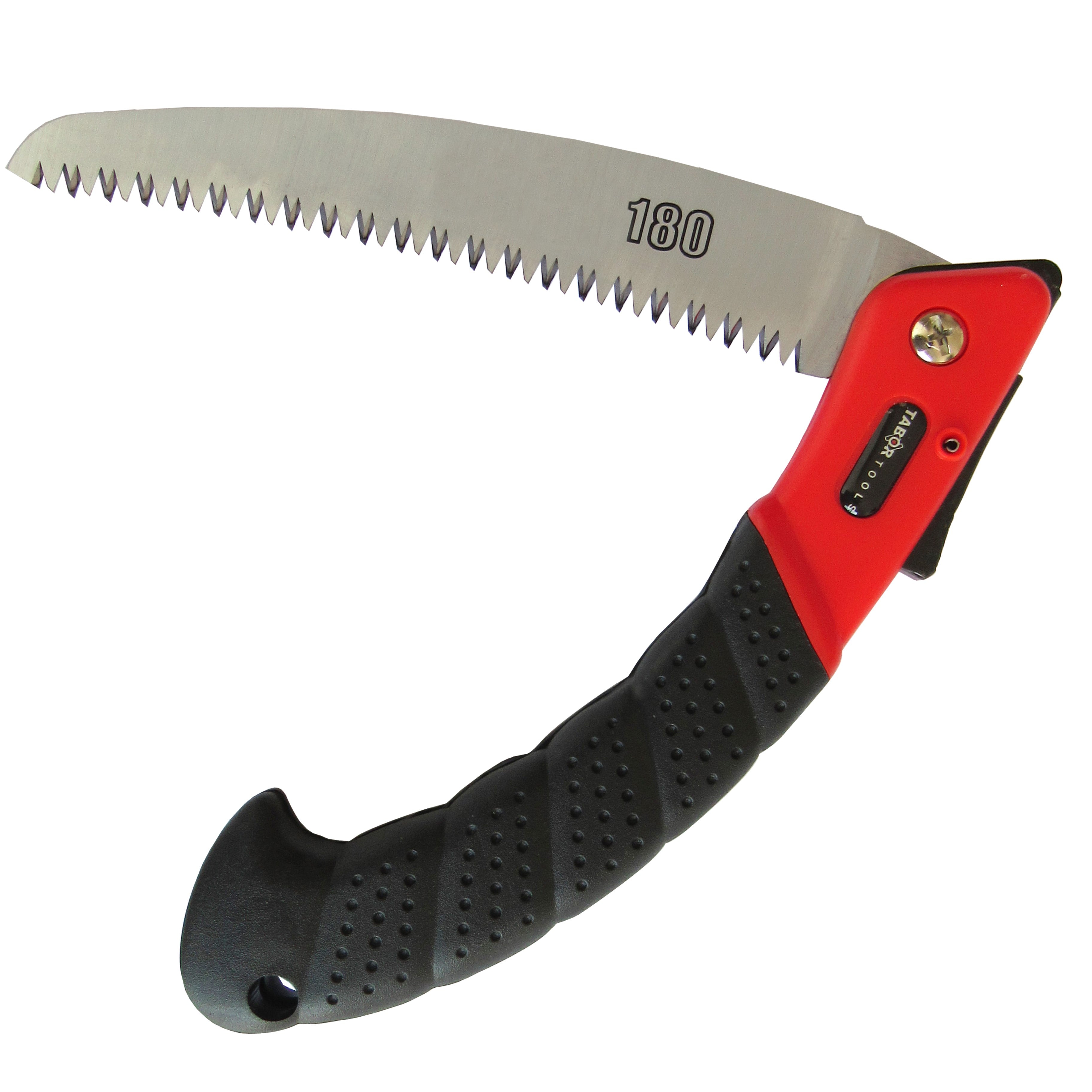 TABOR TOOLS TTS25A Folding Saw with Curved Blade and Rugged Grip Handle