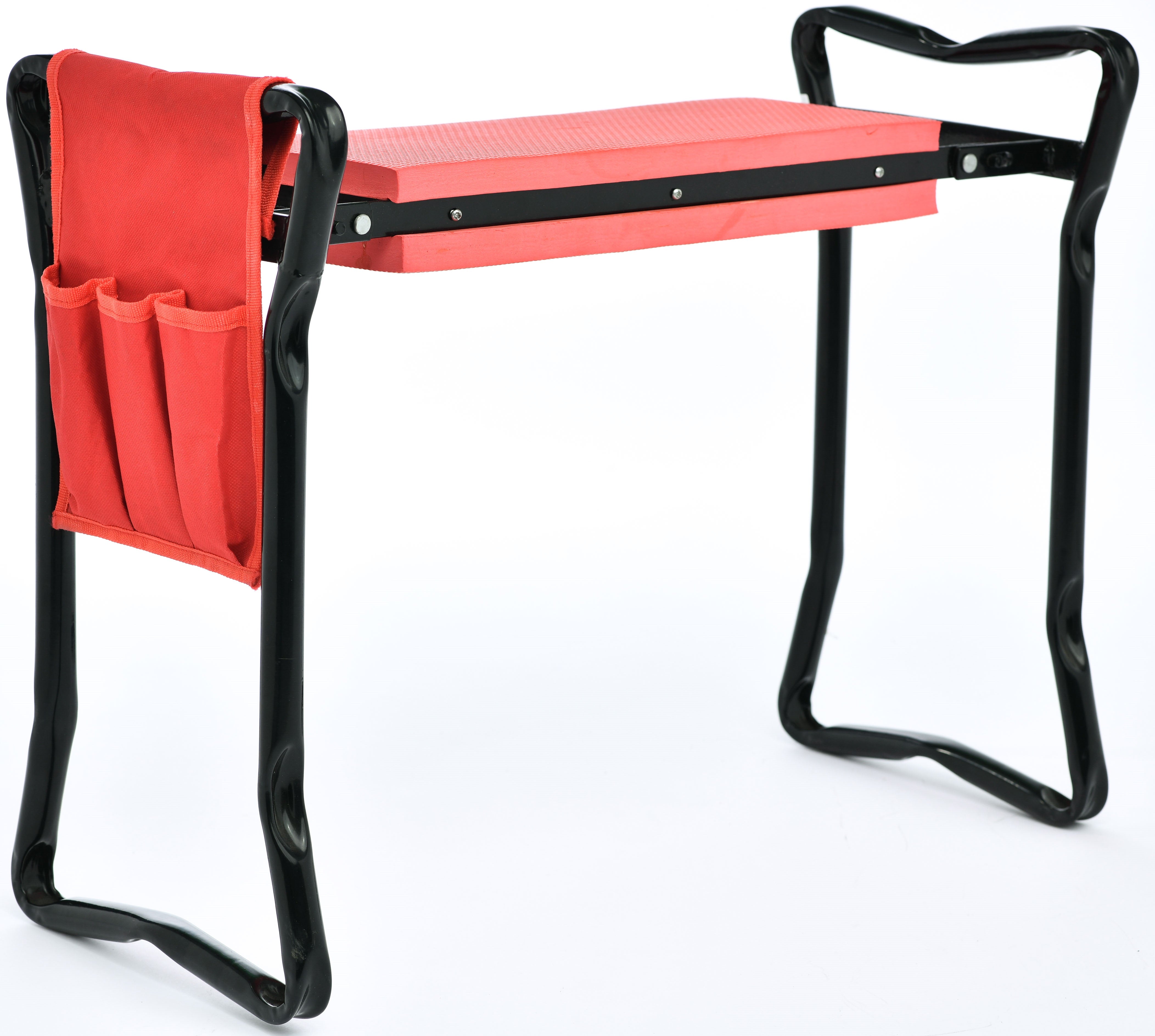 TABOR TOOLS TR2A Garden Kneeler and Seat Bench with Tool Bag Pouch and Foam Pad Cushion, Workseat with Kneeling Bench Option, Foldable Stool